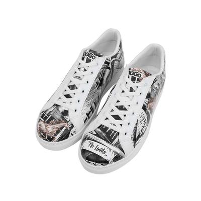 Sneaker DOGO "Ace Low-Top Sneaker No Limits Damen Sneaker", Herren, Gr. 45, Normalschaft, weiß, Lederimitat, Schuhe Sneaker, Handgefertigt