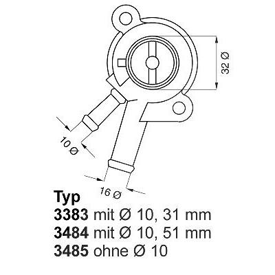 Wahler Thermostat, Kühlmittel [Hersteller-Nr. 3484.87D]