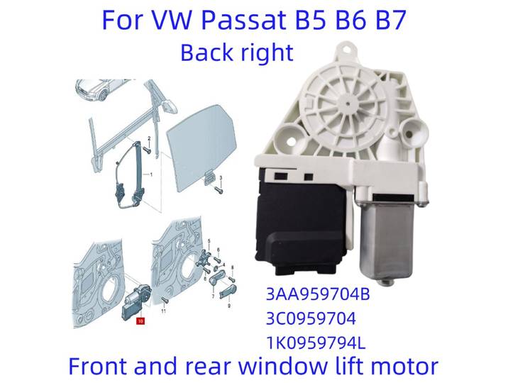 Nouveau module de lève-vitre pour VW Passat B5 B6 B7 1K0959794L 1K0959795L 3AA959794 3AA959795 3C0959795 3C0959794 3AA959704A