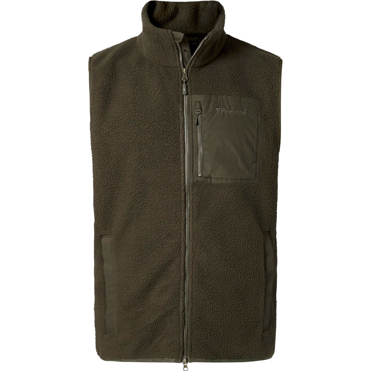 Pinewood Pile Fleece Vest mossgreen (135) M 1-52660135006