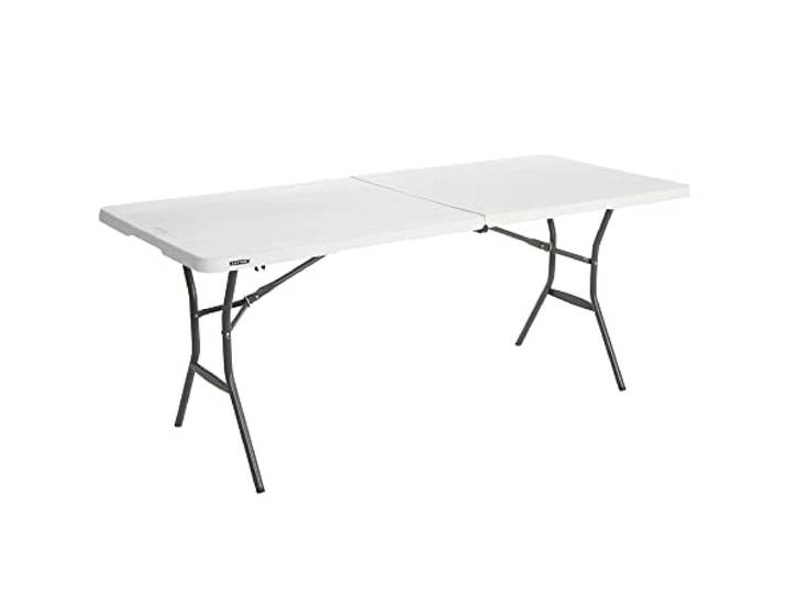 Lifetime Kunststoff Klapptisch & Campingtisch 182x76x74 cm Gartentisch & Falttisch Weiß