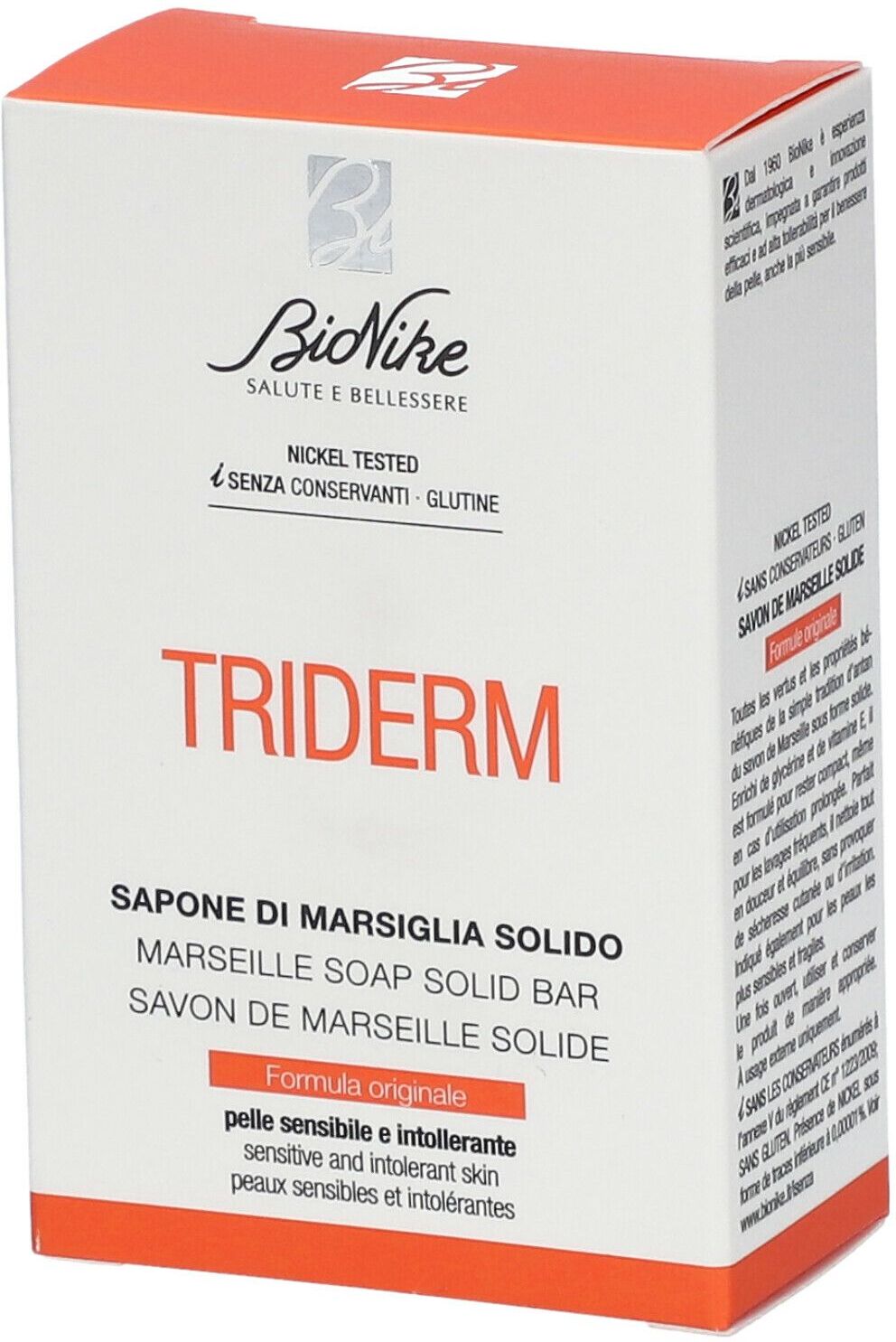 Bionike Triderm Sapone di Marsiglia Solido 100g – Detergente Delicato Quotidiano