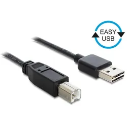 DeLOCK 2m USB 2.0 A - B m/m USB Kabel USB A USB B 0,48 Gbit/s Schwarz