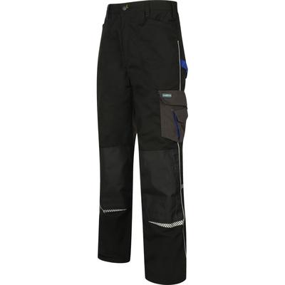 Arbeitshose GOODYEAR "Arbeitshose", Herren, Gr. 46, EURO, schwarz (schwarz, grau), Obermaterial: 65% Polyester PES. 35% Baumwolle CO., Hosen Arbeitshose
