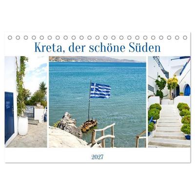 Kreta, der schöne Süden (Tischkalender 2027 DIN A5 quer), CALVENDO Monatskalender