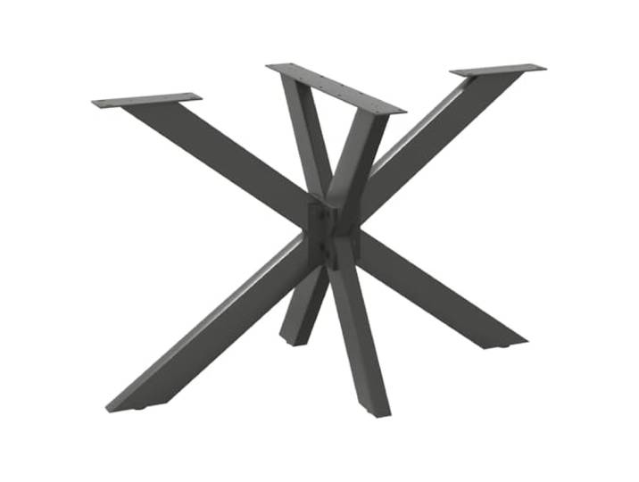 HGDFWRQW Esstischbein Spinnenform Tischgestell Anthrazit 120x68x73 cm Modernes Spider Tischuntergestell für das Esszimmer mit Niveauausgleich gegen Kippeln und Kratzer.