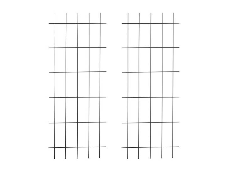 Relaxdays Rankgitter Schwarz 2er-Pack 150x60 cm, Metall, 60x150x1 cm, Dekoration, Gartendeko
