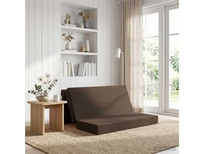Klappsofa Bett 200 x 67 x 45cm Taupe Polyesterstoff, Schaumstoffpolsterung, Reißverschlussbezug, manueller Mechanismus, faltbare Bauweise, kleine Räume