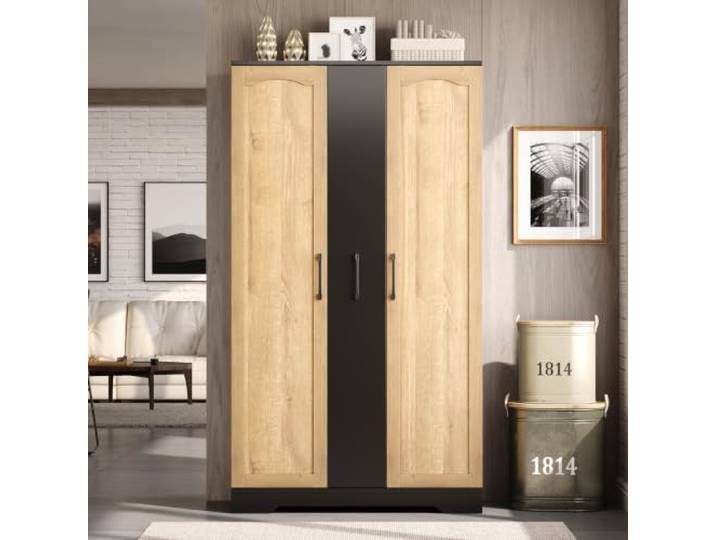 Ropilly Küchenschrank Vorratsschrank Buffetschrank Sideboard Gewürzregal mit Türen und verstellbaren Regalböden für Küche und Esszimmer