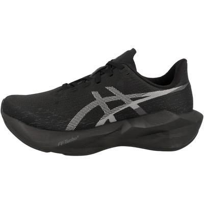 Laufschuh ASICS "Asics Novablast 6 Laufschuhe Herren Schuhe", Herren, Gr. 43,5, Textil, schwarz-weiß (schwarz), Synthetik, Textil, Schuhe Laufschuh, Verstärkte Ferse