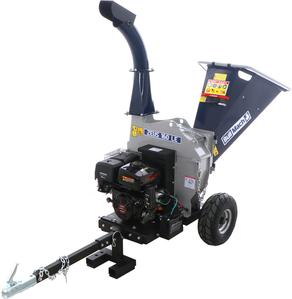 BullMach ZEUS 160 LE - Benzin-Häcksler mit Anhängerkupplung - Loncin 420 cm³ - E-Starter