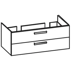 Artiqua 414 Waschtischunterschrank für Legato 4150D1 Castello Eiche quer NB, 414-WU2L-V157-7134-426 414-WU2L-V157-7134-426