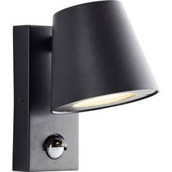 Brilliant Bari 44321/06 Außenwandleuchte mit Bewegungsmelder GU10 LED Schwarz