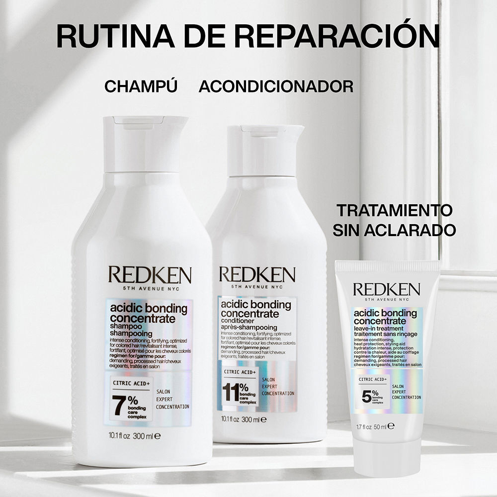 Redken Concentré de liaisons acides Soin professionnel sans rinçage sans sulfate pour cheveux abîmés 50 ml