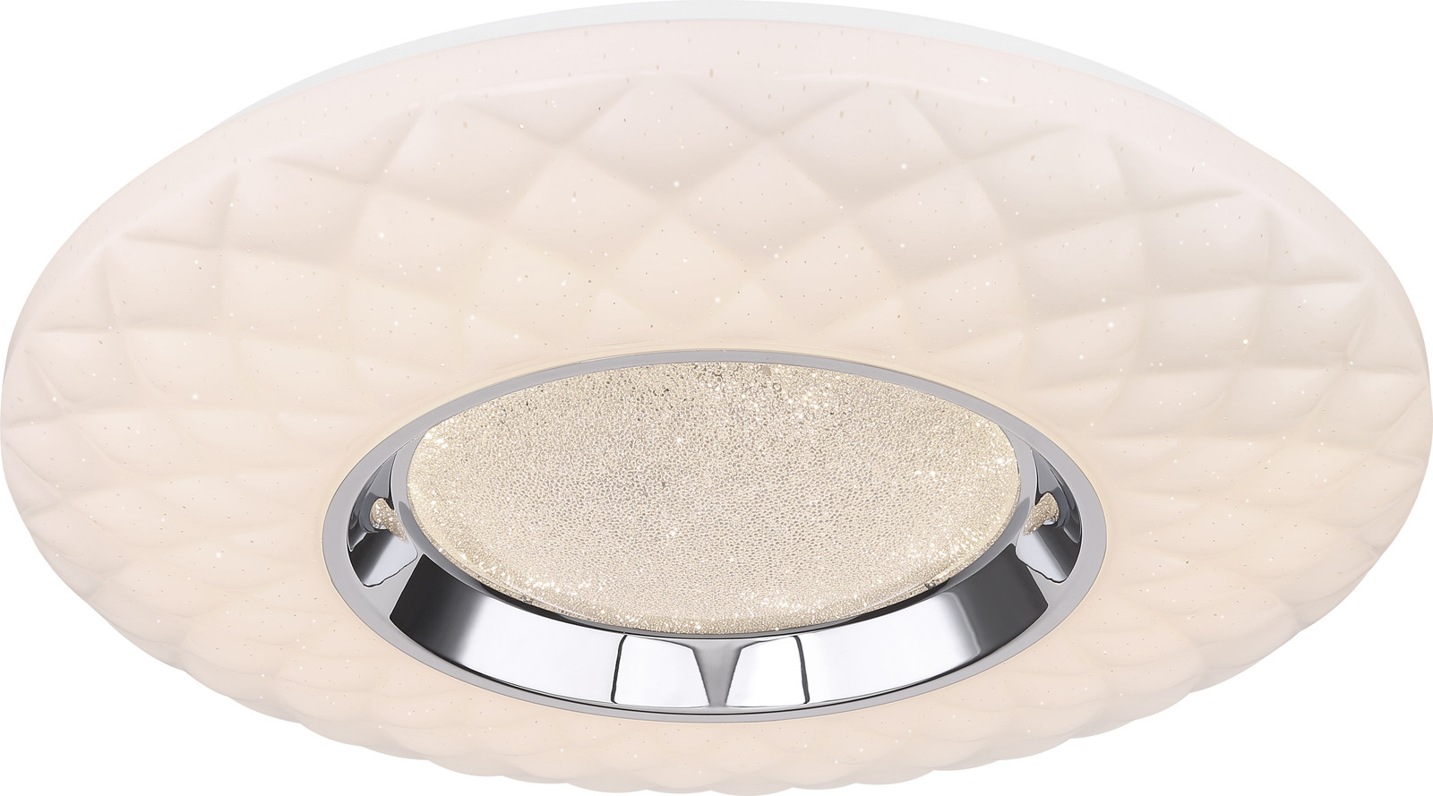 Globo Lighting Magnifique II LED-plafondlamp wit en chroom Ø 49 cm