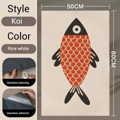Inspired Finds Self Adhesive Cat Scratching Carpet Protector For Sofas, Walls & Furniture   Trimmable DIY Scratch Board fish