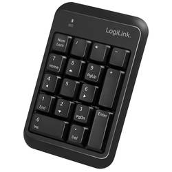 LogiLink ID0201 Bluetooth® Nummernblock Ergonomisch Schwarz