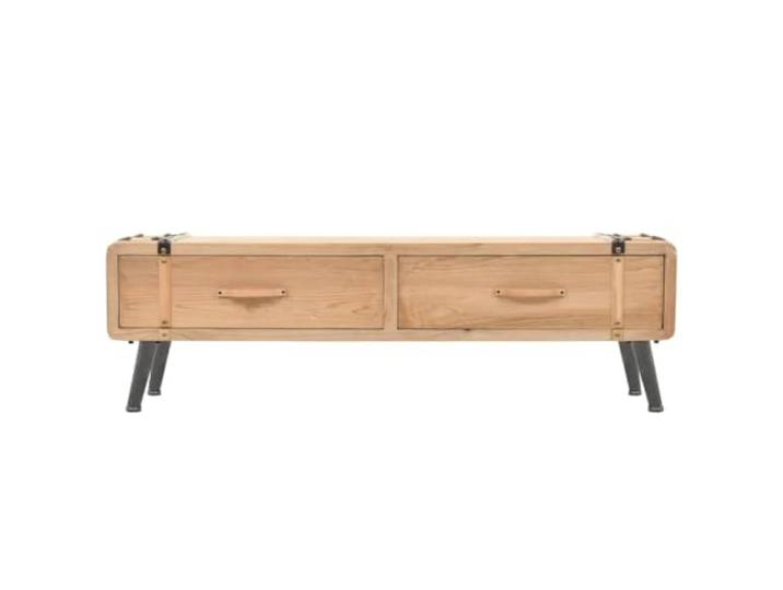 GKHPYURE TV-Schrank aus massivem Fichtenholz, 120 x 33 x 35 cm Massives Fichtenholz, MDF, Stahl, 2 Schubladen, Retro-Stil, Koffer-Design, Schlafzimmer, Wohnzimmer