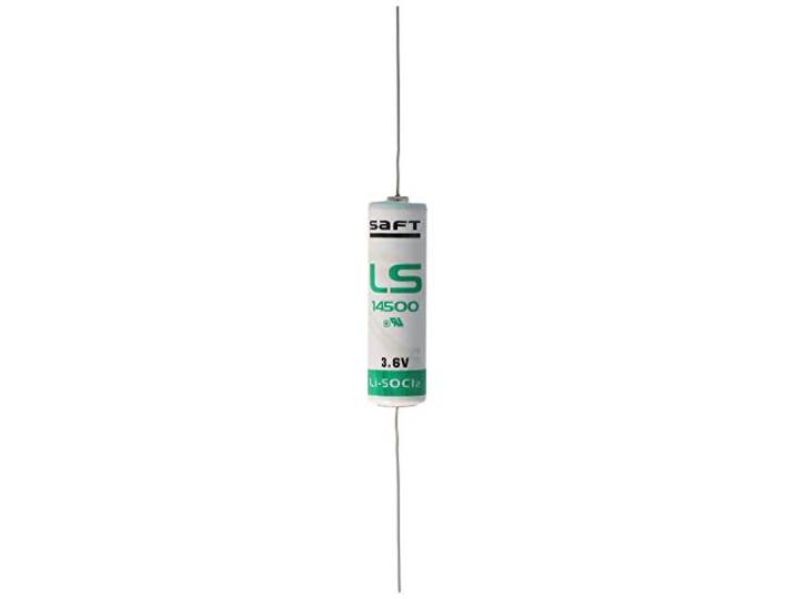 SAFT LS14500CNA lithiumbatterij met axiale draadaansluiting