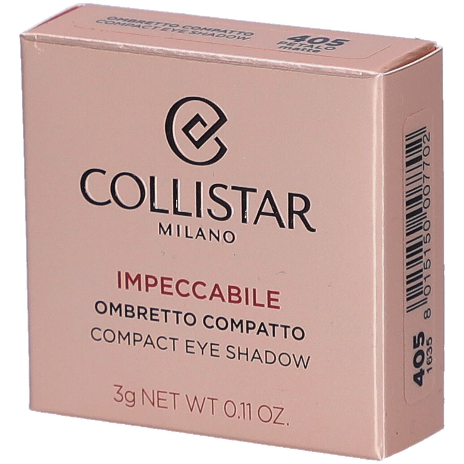 Collistar Impeccabile Compact Eyeshadow 405 Petalo Matte 3g 3 g Make up