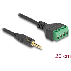 DELOCK Klinkenstecker 3,5mm 4Pin <Terminalblock Adapter 20cm