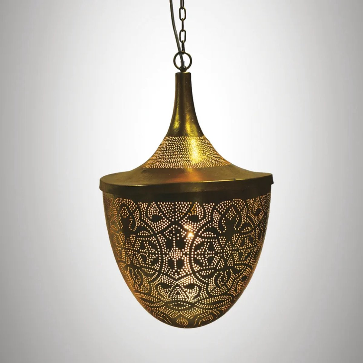 Hanglamp in filigraanstijl met LED en metalen uitvoering - Acorn-goud