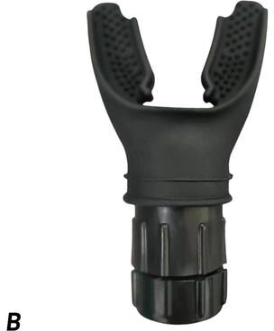 Smart Shopping Spot Adjustable Breathing Trainer Portable Lung Capacity Trainer With Silicone Mouthpiece black