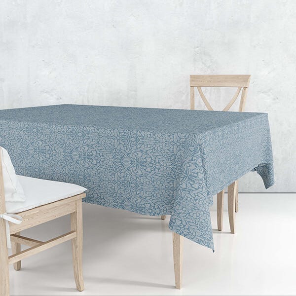 William Morris Acorn Blue 132x132xm Acrylic Tablecloth