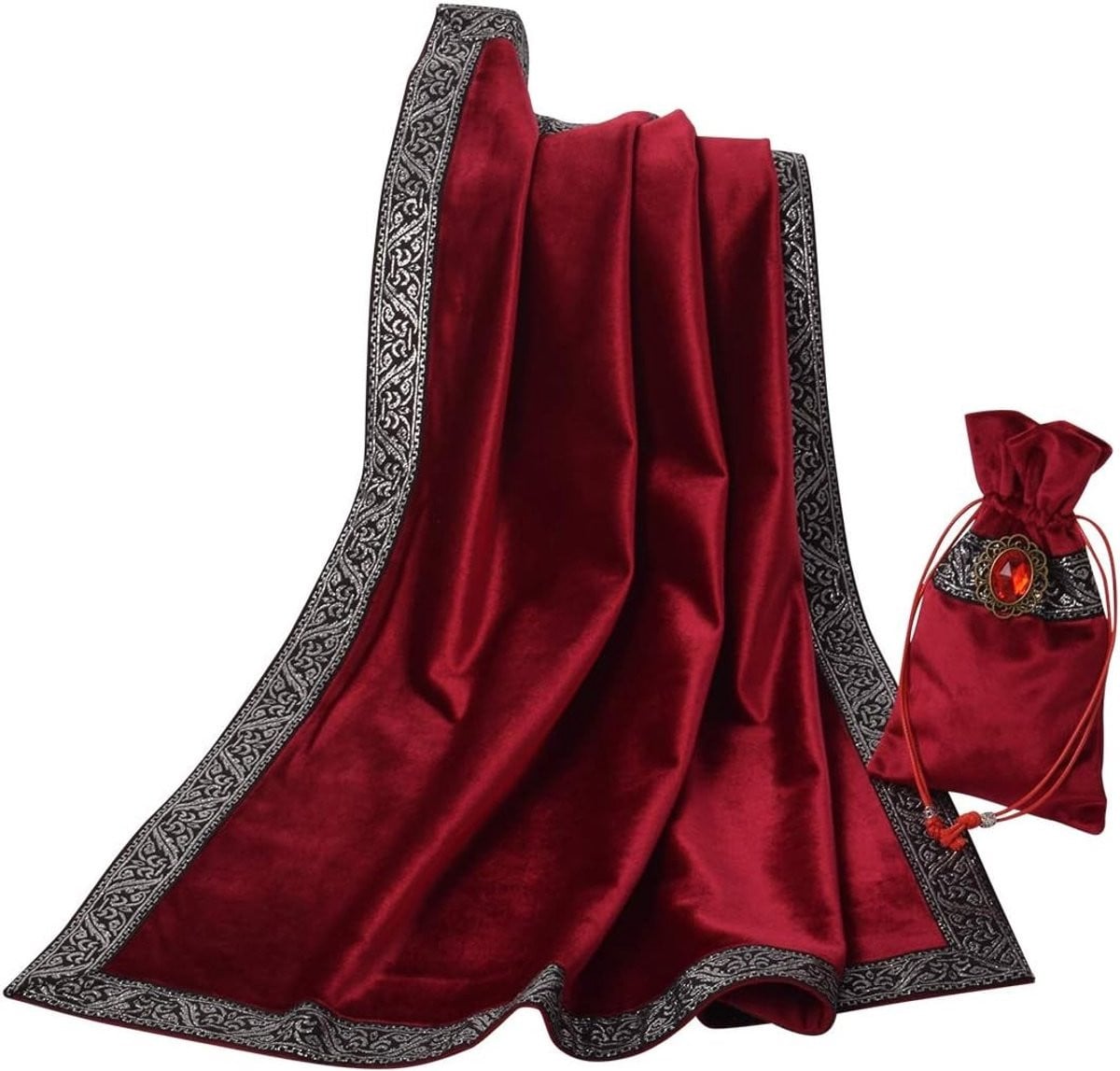 Altar Tarot Tafelkleed met Opbergzak - Rood Tafelkleed voor Tarot, Spirituele Rituelen en Meditatie