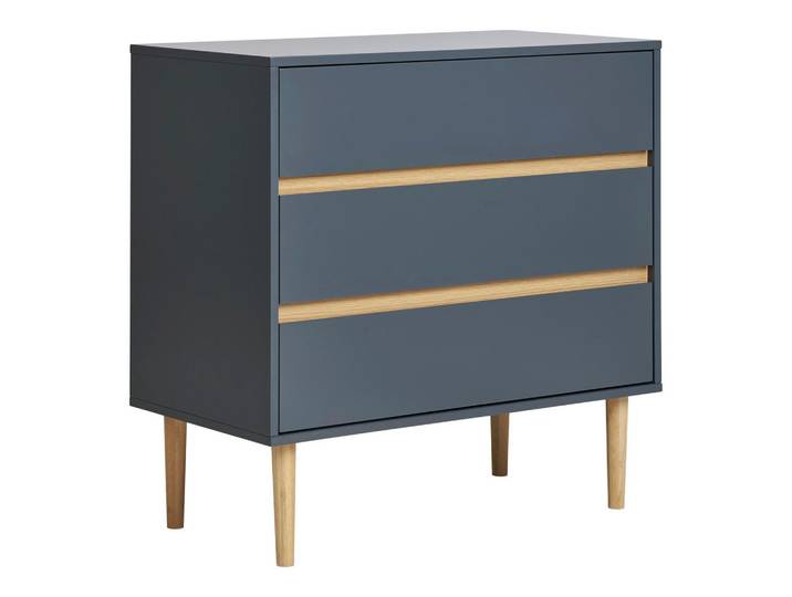 Mid.you Kommode Bisley Chest, Dunkelgrau, Holz, Kiefer, Uni, 3 Schublade(n) Schubladen, 80x80x40 cm, stehend, Wohnzimmer, Kommoden & Sideboards, Kommoden