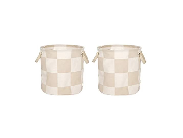 OYOY Panier de rangement Chess medium 2 pièces Clay-offwhite