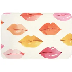 WC-VORLEGER Lippen - Bunt - Glänzend Toilettenvorleger 60x40 cm