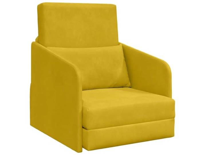 KUTYWEXFM Schlafsofa Gelb 65x80x83 cm Klappsofa Samt Einzelsofa Vielseitiges Bodensofa mit Weichschaumpolsterung für Wohnzimmer und Schlafzimmer, rasch verstellbar zum Gästebett.