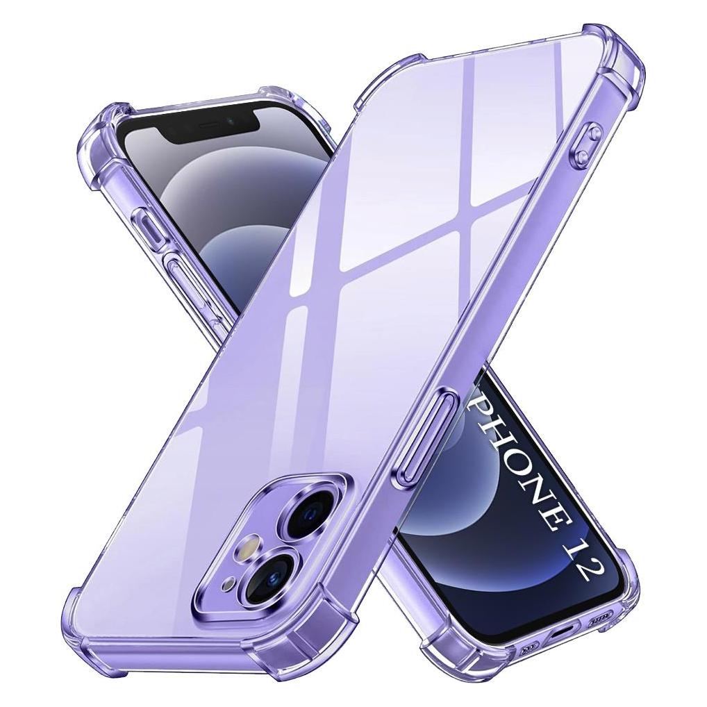 Techsuit - Shockproof Clear Silicone - iPhone 12 - Clear (Apple iPhone 12) (56345396)