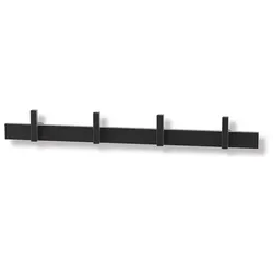 Zack Garderobenleiste Cadore schwarz matt, Designer Zack Design, 40x5x3.5 cm