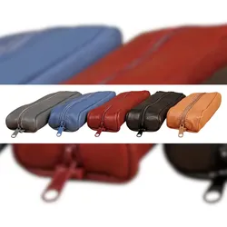 Clairefontaine 8x Age Bag, kleines Schlampermäppchen aus Leder, oval 18,5x5x3 cm - Sortiert 77012C