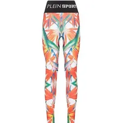 PLEIN SPORT Jogging-Leggings, Größe S in Weiß 0121