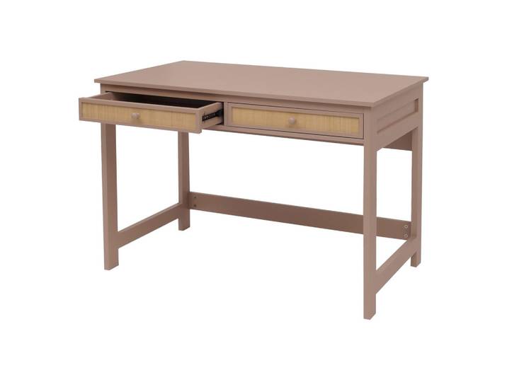 Jamb Schreibtisch quadratisch taupe, Taupe, Holz, Quadratisch, 60x78x110 cm, Büromöbel, Schreibtische, Bürotische