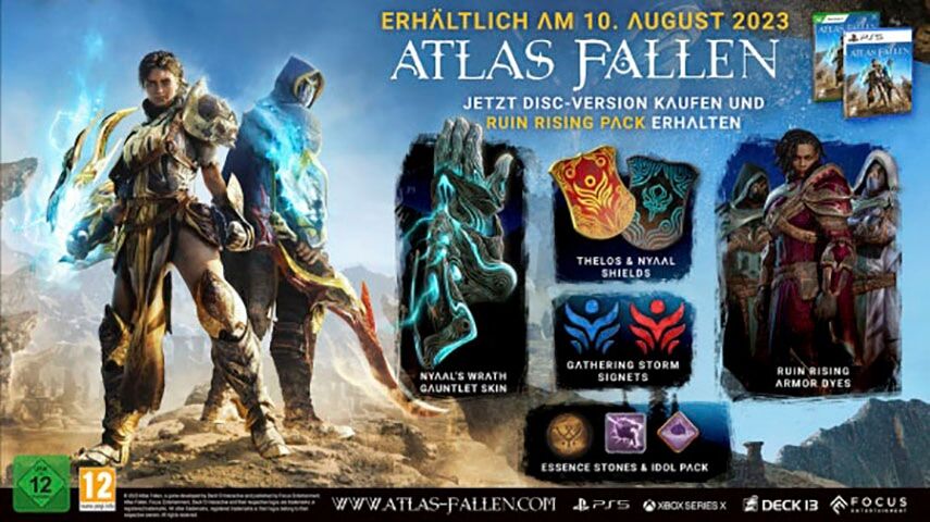 FOCUS Spielesoftware "Atlas Fallen", bunt (weiß, neutral), PlayStation 5, Spielesoftware, Spielesoftware