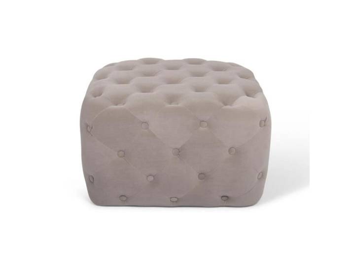 Baytex Pouf en Velours Zygo Beige