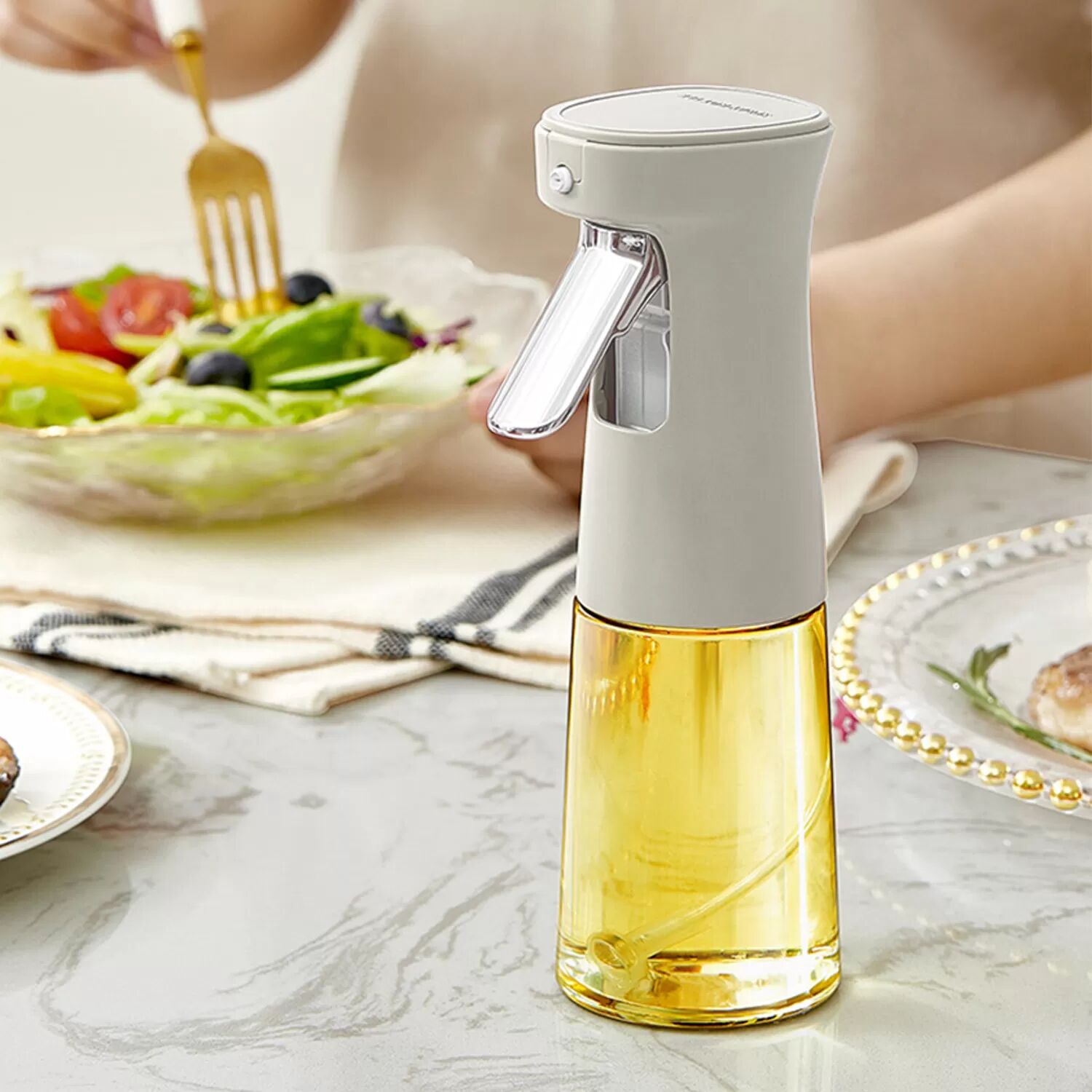 INF 240 ml Ölsprühflasche aus Glas - Sprühflasche für die Küche