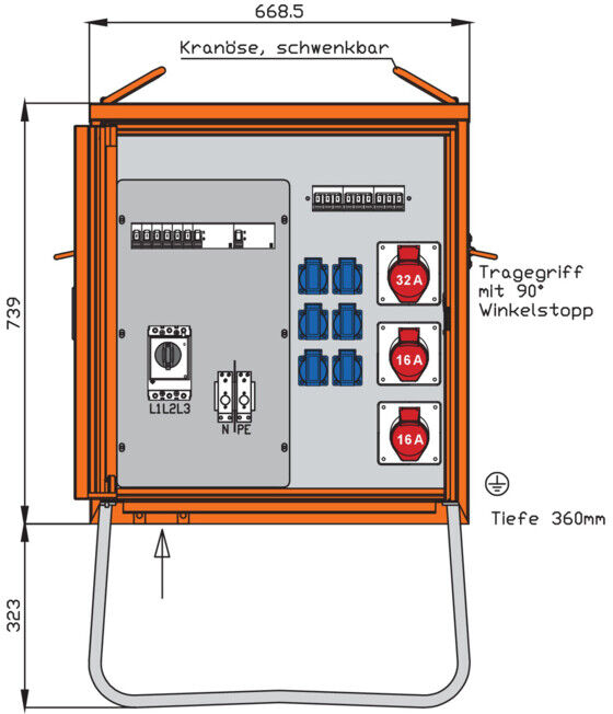 Walther Werke Armoire de distribution 44kVA WV0310R1 ; walther_werke (5622101)