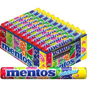 Mentos Kaubonbons Fresh Rainbow Dragees, 40 Rollen, mit Fruchtgeschmack, je 37,5g, 14 Stück