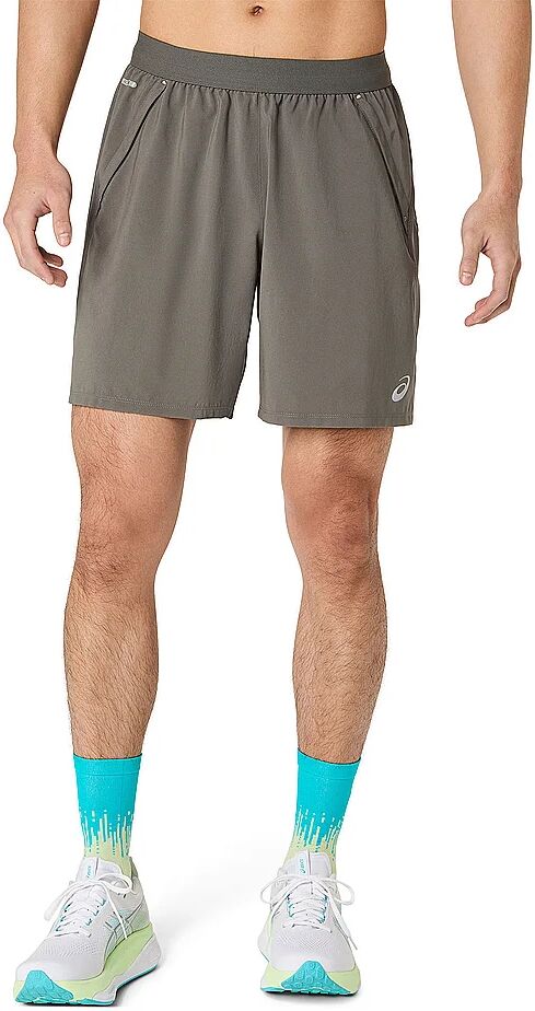 ASICS Herren Laufshort ROAD 2in1 7 grau   S M