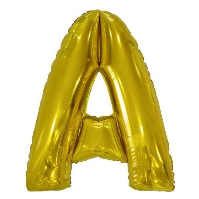 Riethmüller Grosser Buchstabe A Gold Folienballon N34 verpackt (5x) (9909576)