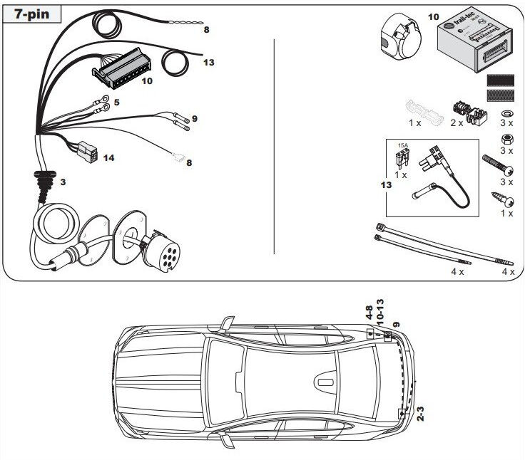 FAISCEAU SPECIFIQUE 7 BROCHES POUR BMW I5 G60 (07/23-)