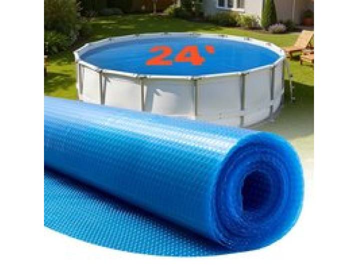 VEVOR Pool Solarabdeckplane rund φ7315 mm, Solarfolie, 0,3 mm-Pool-Solardecke mit Luftpolster- & PE-Material, Wärmeabsorption tagsüber, Wärmespeicherung nachts, Solarabdeckungen, blau