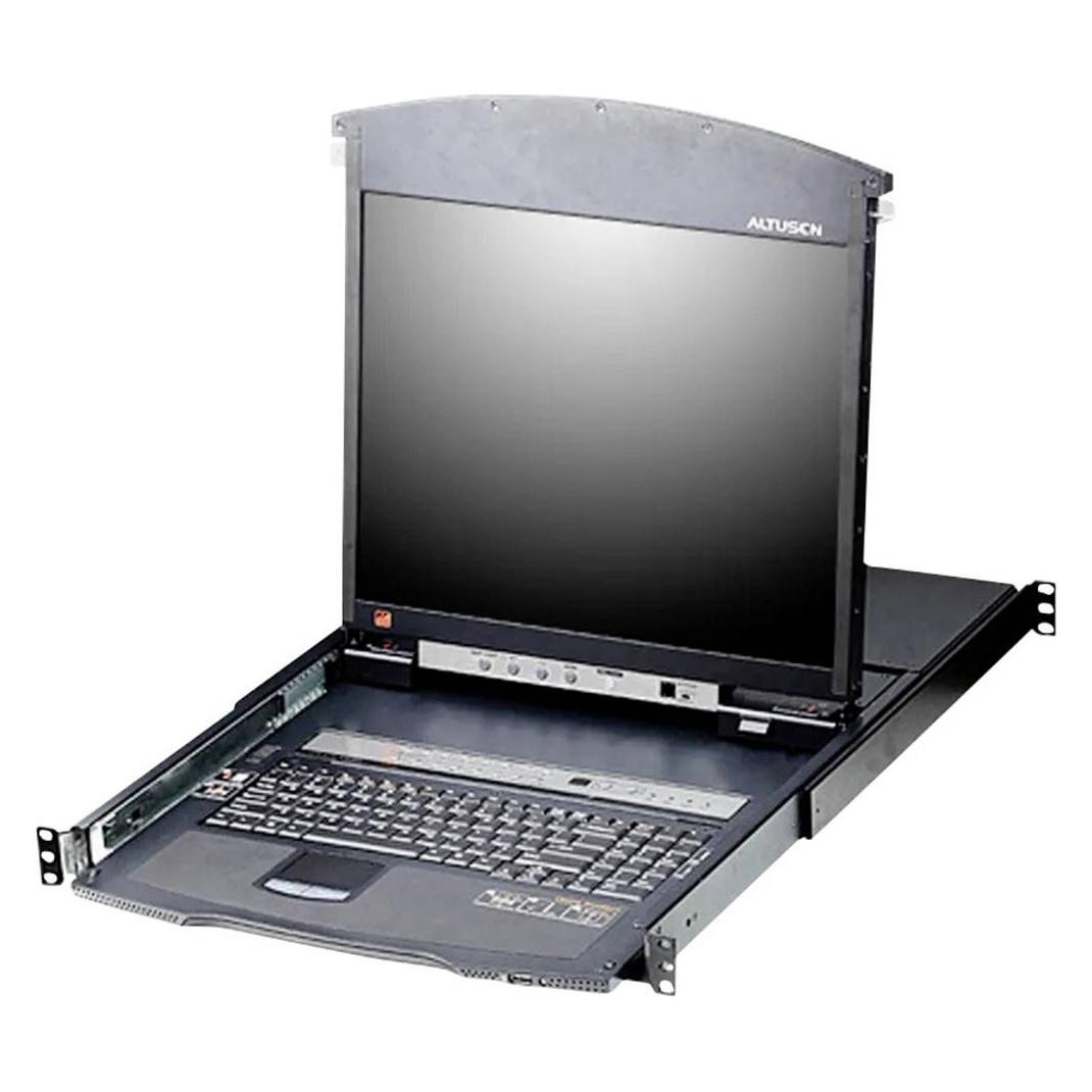 Aten KL1508AN IT Cat.5 KVM-Switch 8-Port, 19"-LCD, Dual-Rail, IT-Layout (KL1508AN IT)