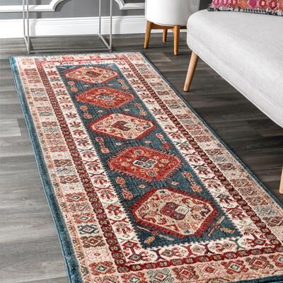 Nuloom Traditional Tribal Diamond Emblems Area Rug