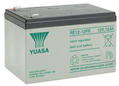 Yuasa RE12-12FR Bleiakku 12V 12Ah Blei-Vlies (AGM) (B x H x T) 151 x 98 x 98mm Geringe Selbstentladung